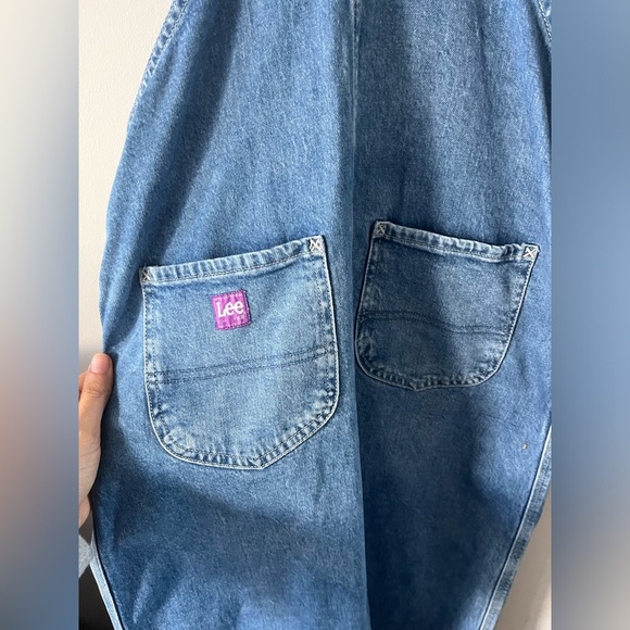 LEE X H&M Girls Denim Blue Overall Dress - Picture 6 of 7